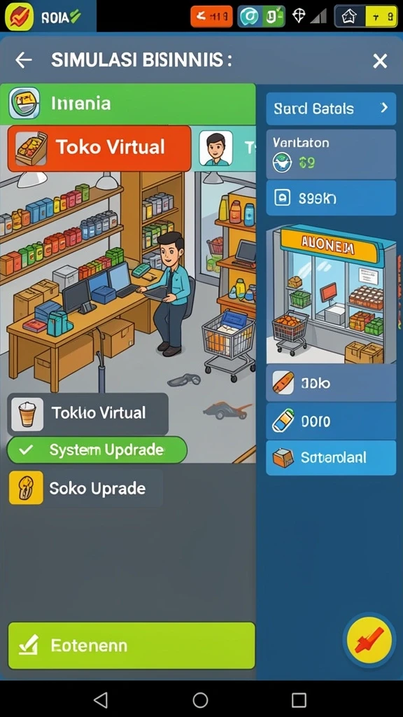lucubet - Screenshot aplikasi menampilkan karakter utama yang sedang beraksi.