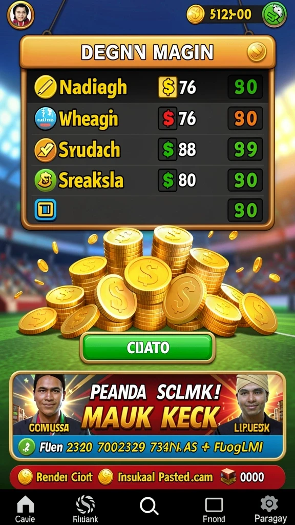 menyala78 - Tampilan menu utama yang menarik dan intuitif.