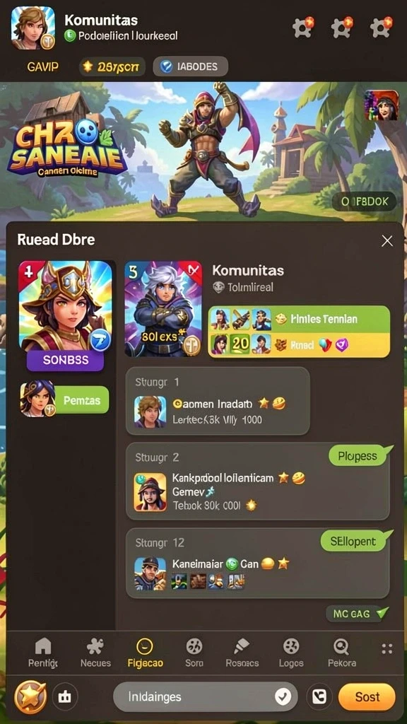 panen138 - Fitur kolaborasi dengan teman dalam game.